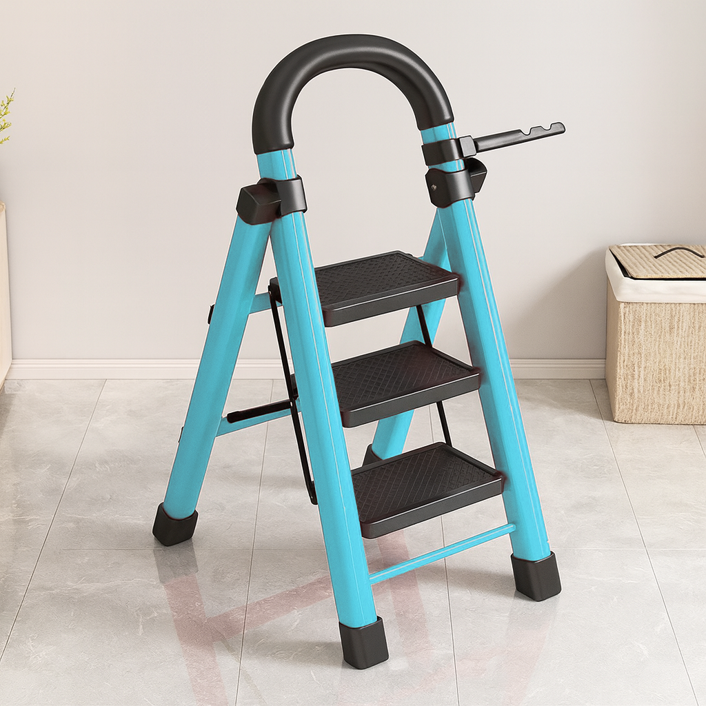 [Compre 1 Leve 2] Escada Redmax Dobrável Antiderrapante de Aço [BLACK FRIDAY]