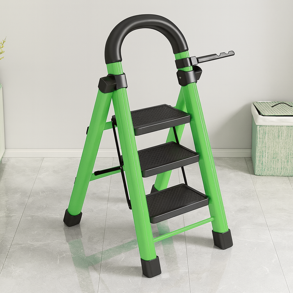 [Compre 1 Leve 2] Escada Redmax Dobrável Antiderrapante de Aço [BLACK FRIDAY]