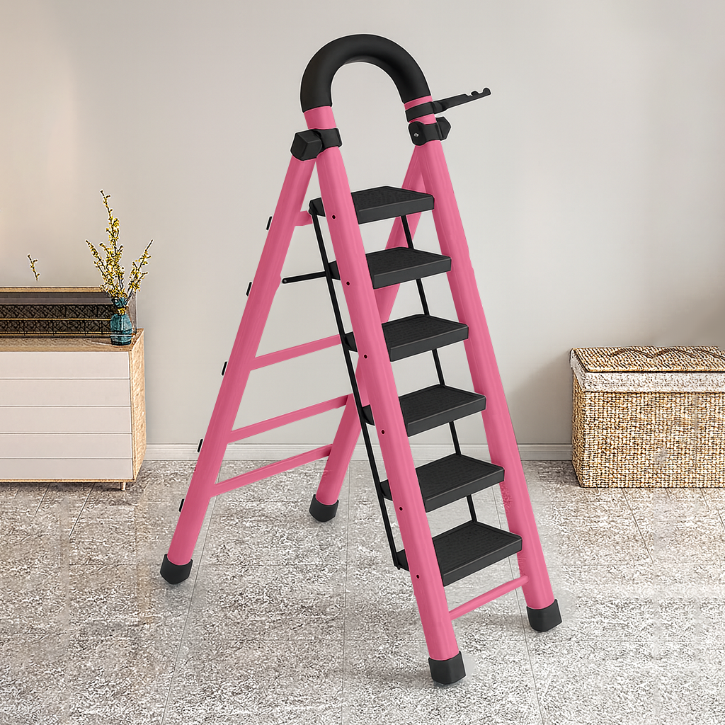 [Compre 1 Leve 2] Escada Redmax Dobrável Antiderrapante de Aço [BLACK FRIDAY]