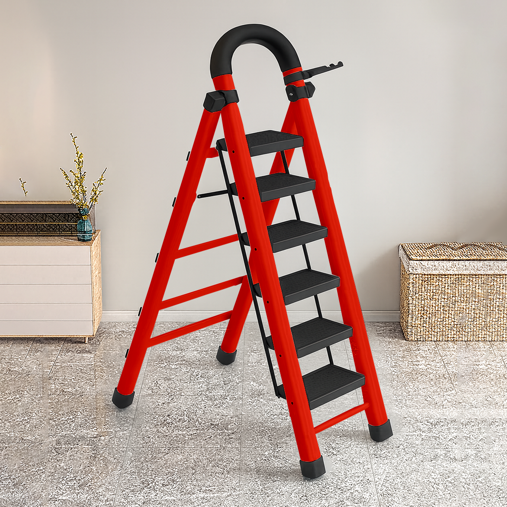 [Compre 1 Leve 2] Escada Redmax Dobrável Antiderrapante de Aço [BLACK FRIDAY]