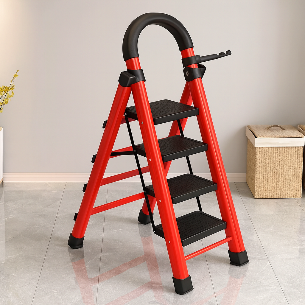 [Compre 1 Leve 2] Escada Redmax Dobrável Antiderrapante de Aço [BLACK FRIDAY]