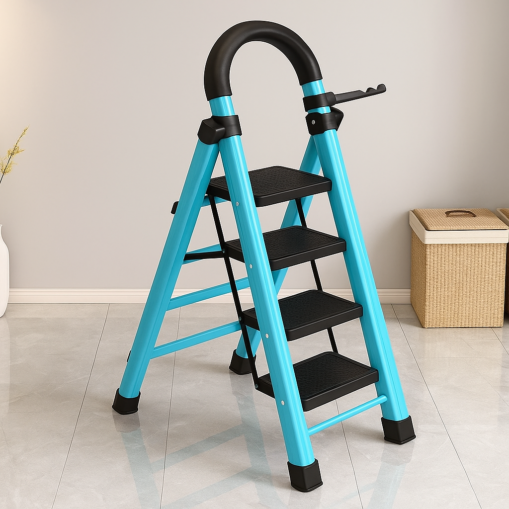 [Compre 1 Leve 2] Escada Redmax Dobrável Antiderrapante de Aço [BLACK FRIDAY]