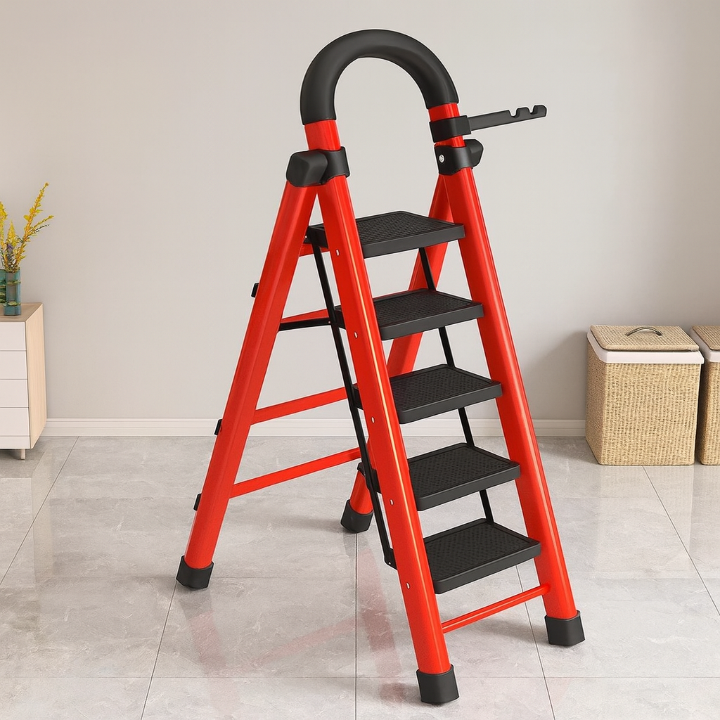 [Compre 1 Leve 2] Escada Redmax Dobrável Antiderrapante de Aço [BLACK FRIDAY]