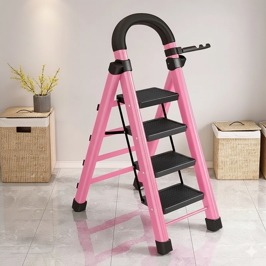 [Compre 1 Leve 2] Escada Redmax Dobrável Antiderrapante de Aço [BLACK FRIDAY]